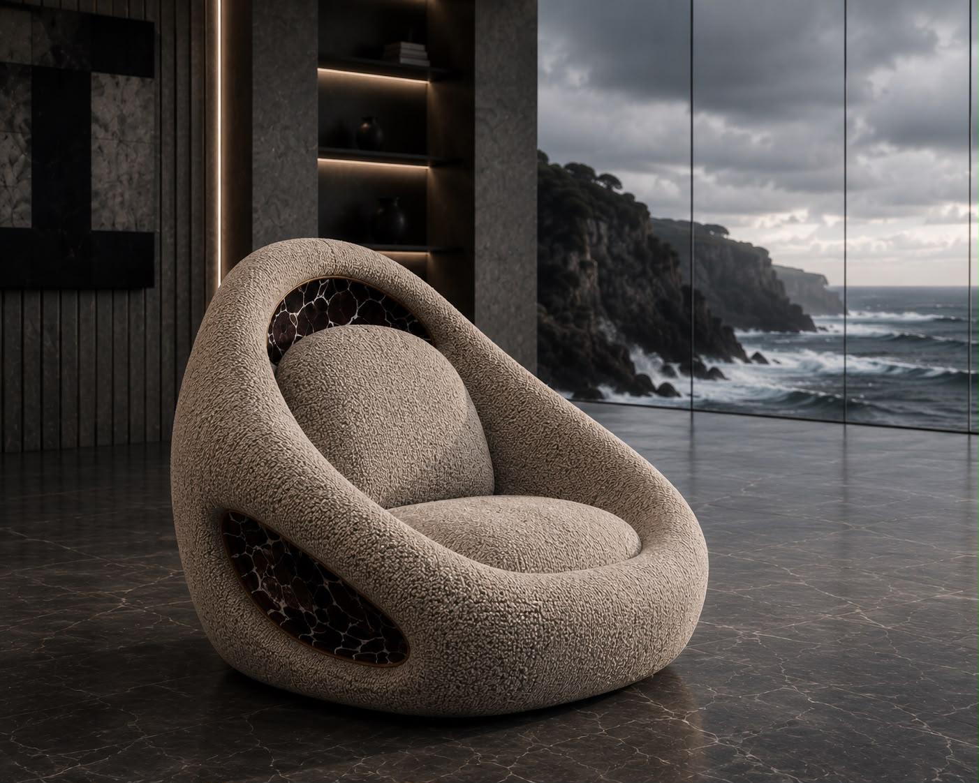 CAIRN sculptural seating detail by ECNA